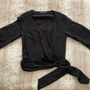 Abercrombie Small Black Kimono Style Top